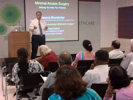 Laparoscopic surgeon Dr. Deepraj Bhandarkar conducts a session on Minimal Access Surgery at Hinduja Healthcare Surgical 