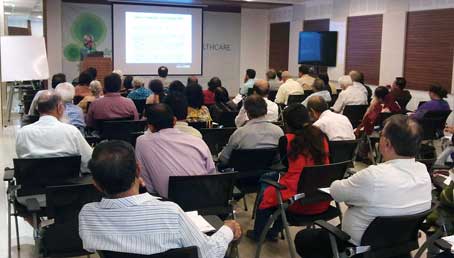 Dr. Sudhir Vaishnav, Consultant Interventional Cardiologist, conducts a session on 'Updates in Cardiology 2012' at Hinduja Healthcare Surgical Dr. Sudhir Vaishnav, Consultant Interventional Cardiologist, conducts a session on 'Updates in Cardiology 2012' at Hinduja Healthcare Surgical