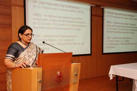 Dr. Anita Bhaduri, M.D. (Pathology) at the Pathology Update conference
